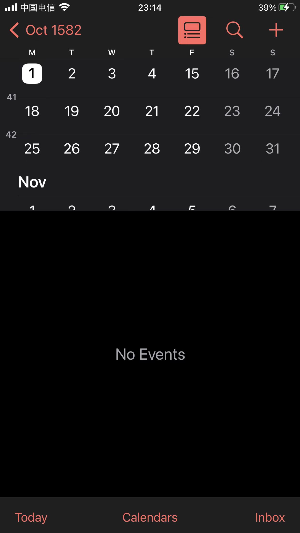 iOS Calendar